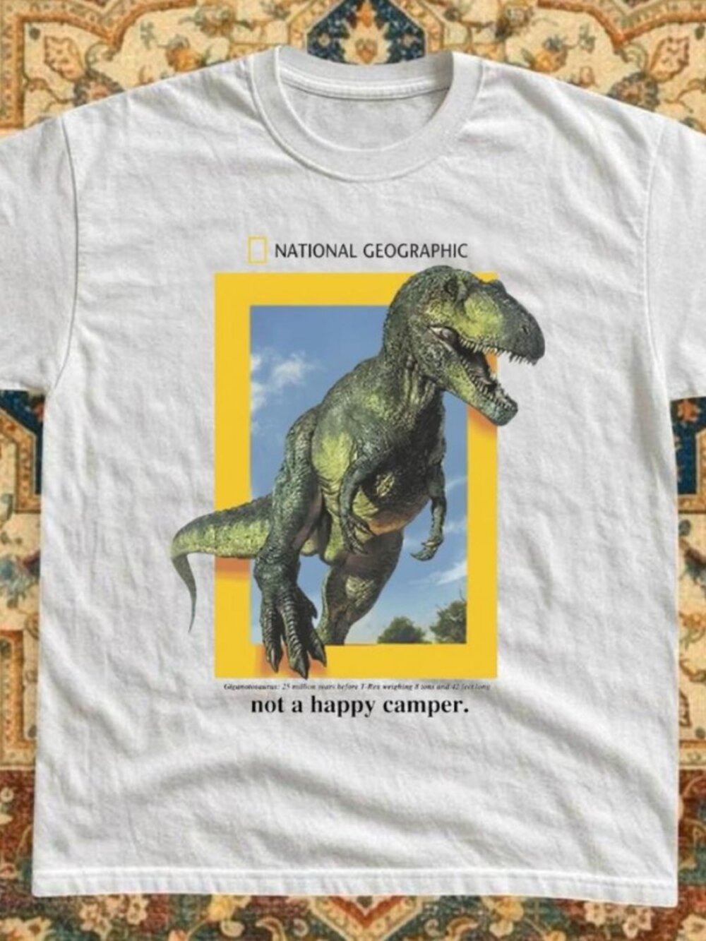 Dinosaur National Geographic White T-shirt